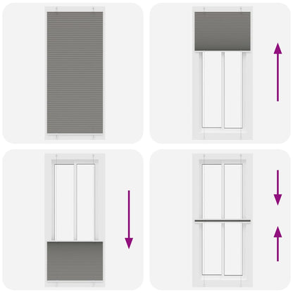 vidaXL Plissee Anthrazit 100x200 cm Stoffbreite 99,4 cm Polyester