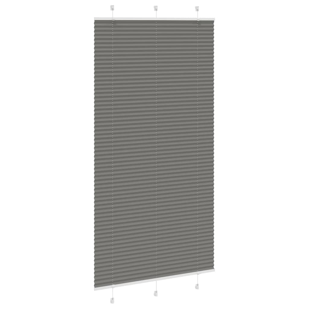 vidaXL Plissee Anthrazit 105x200 cm Stoffbreite 104,4 cm Polyester