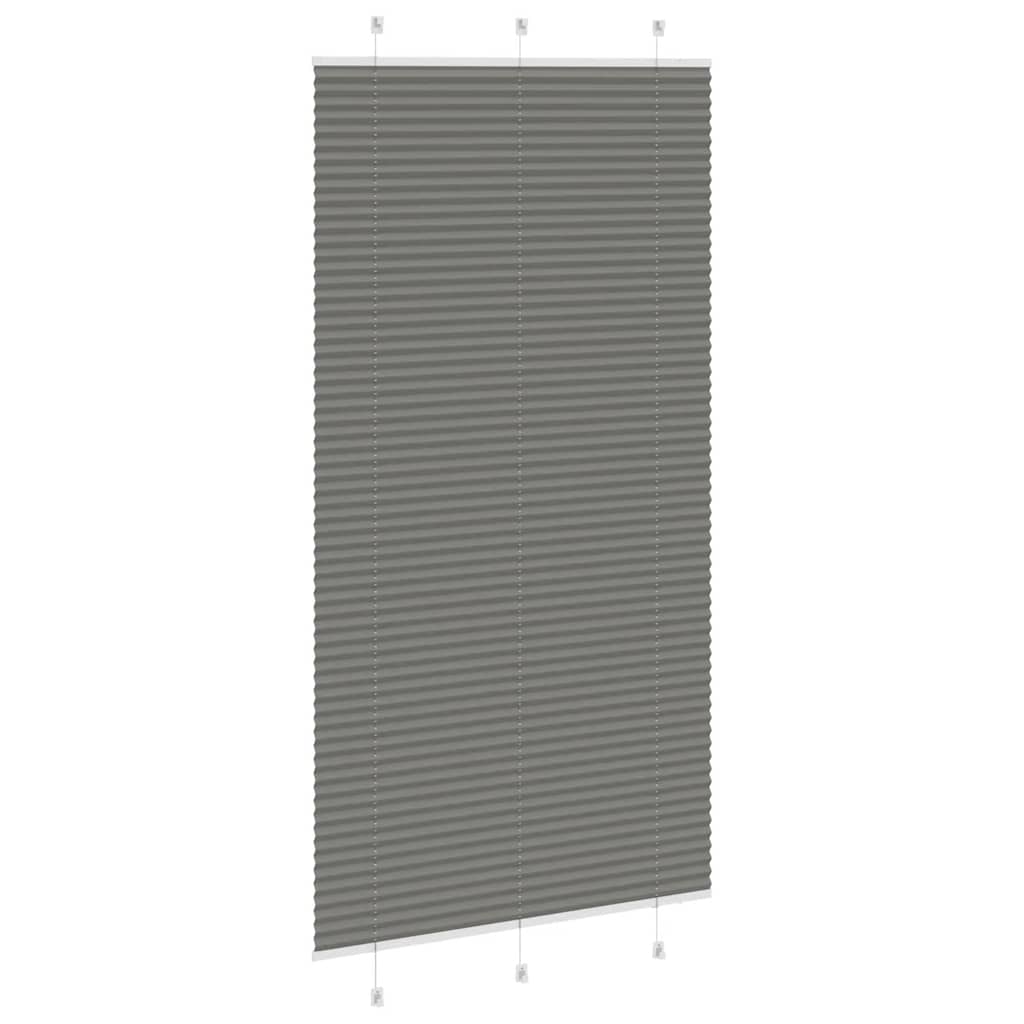 vidaXL Plissee Anthrazit 105x200 cm Stoffbreite 104,4 cm Polyester