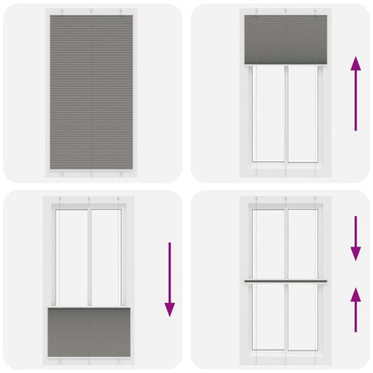 vidaXL Plissee Anthrazit 105x200 cm Stoffbreite 104,4 cm Polyester