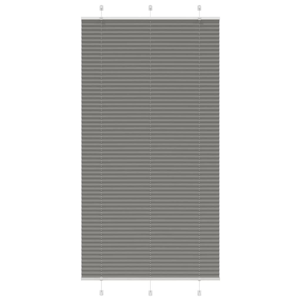 vidaXL Plissee Anthrazit 110x200 cm Stoffbreite 109,4 cm Polyester