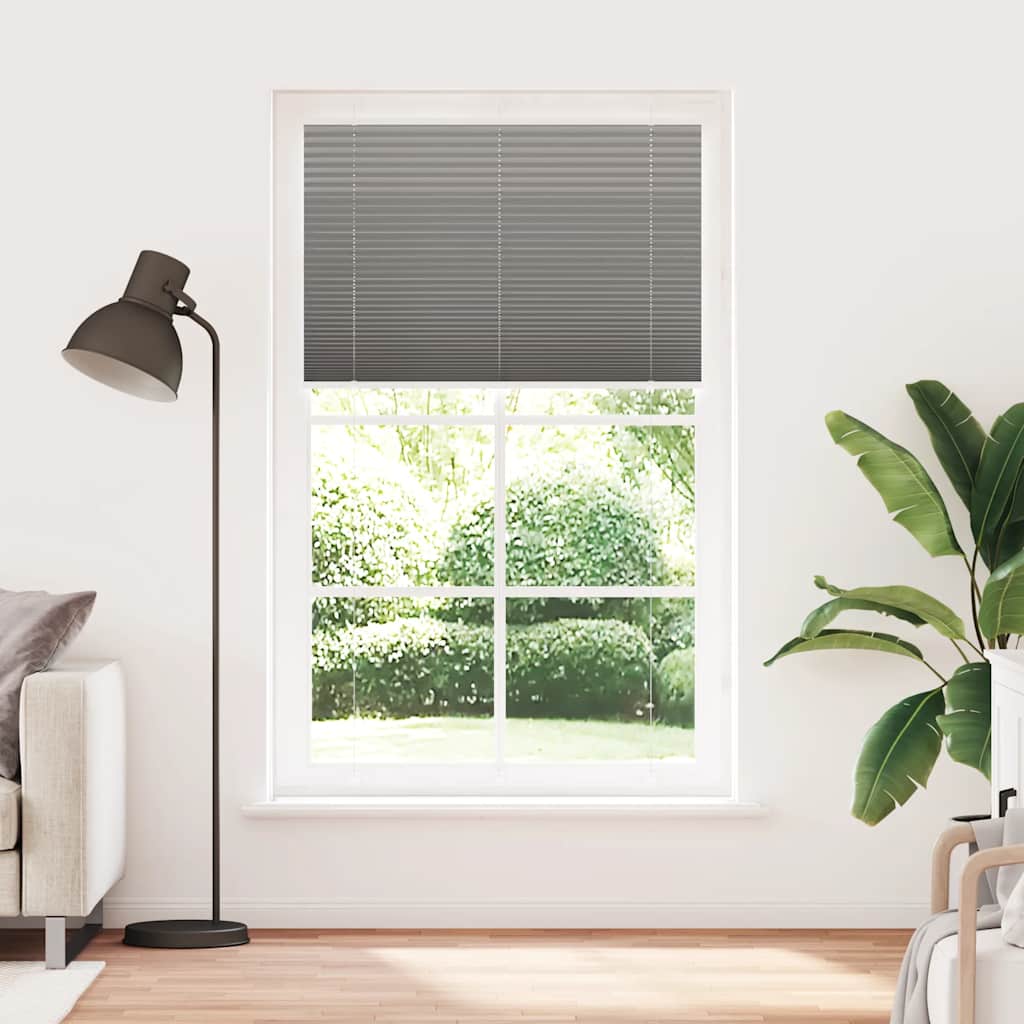 vidaXL Plissee Anthrazit 115x200 cm Stoffbreite 114,4 cm Polyester
