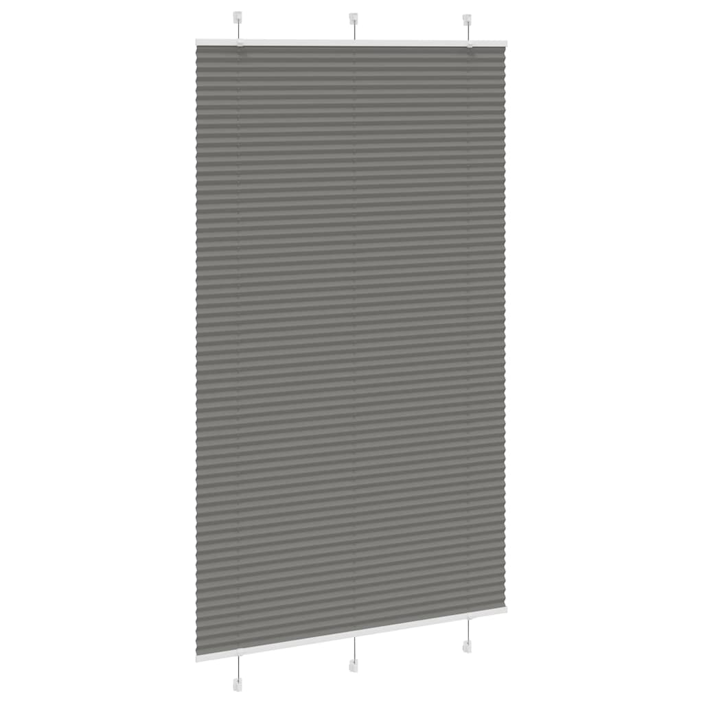vidaXL Plissee Anthrazit 115x200 cm Stoffbreite 114,4 cm Polyester