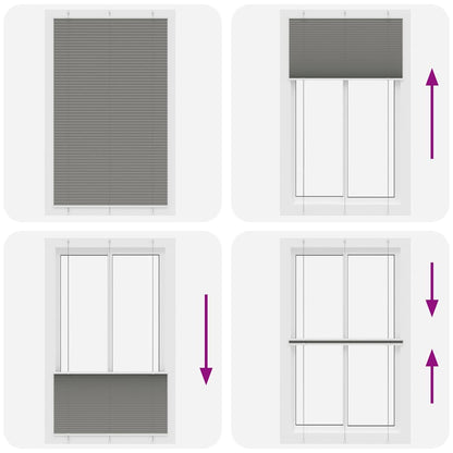 vidaXL Plissee Anthrazit 115x200 cm Stoffbreite 114,4 cm Polyester