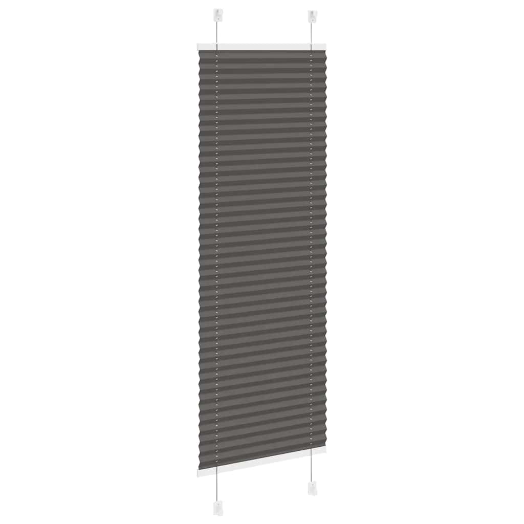 vidaXL Plissee Schwarz 40x100 cm Stoffbreite 39,4 cm Polyester