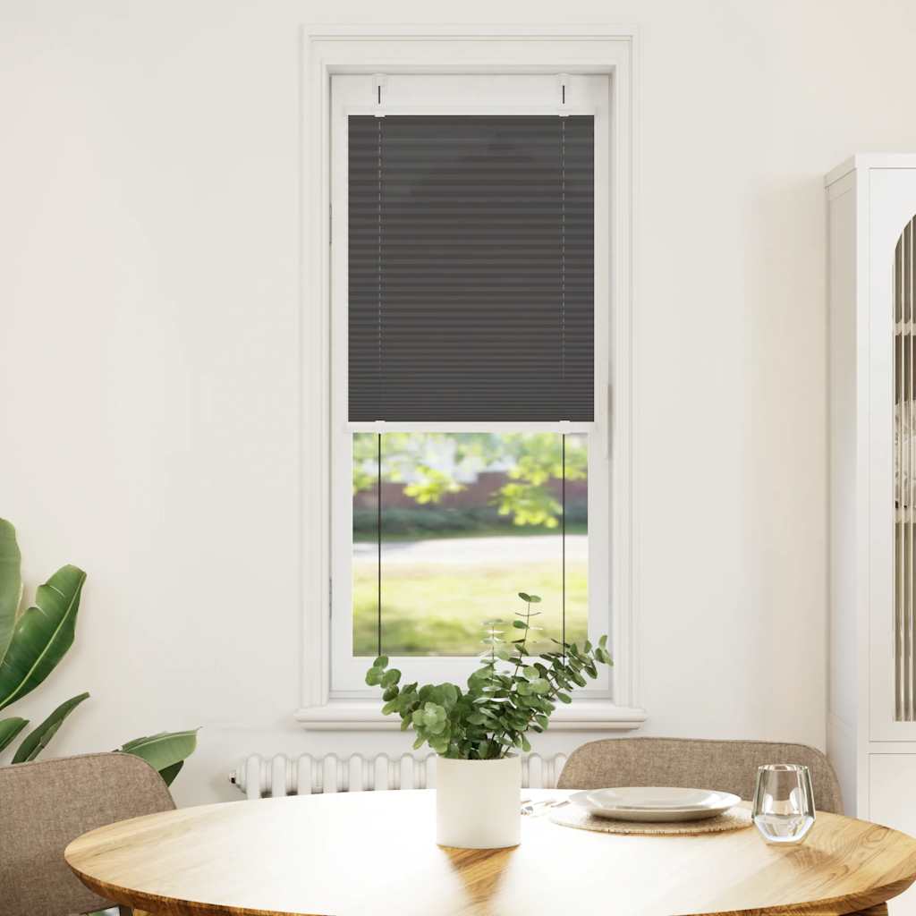 vidaXL Plissee Schwarz 45x100 cm Stoffbreite 44,4 cm Polyester