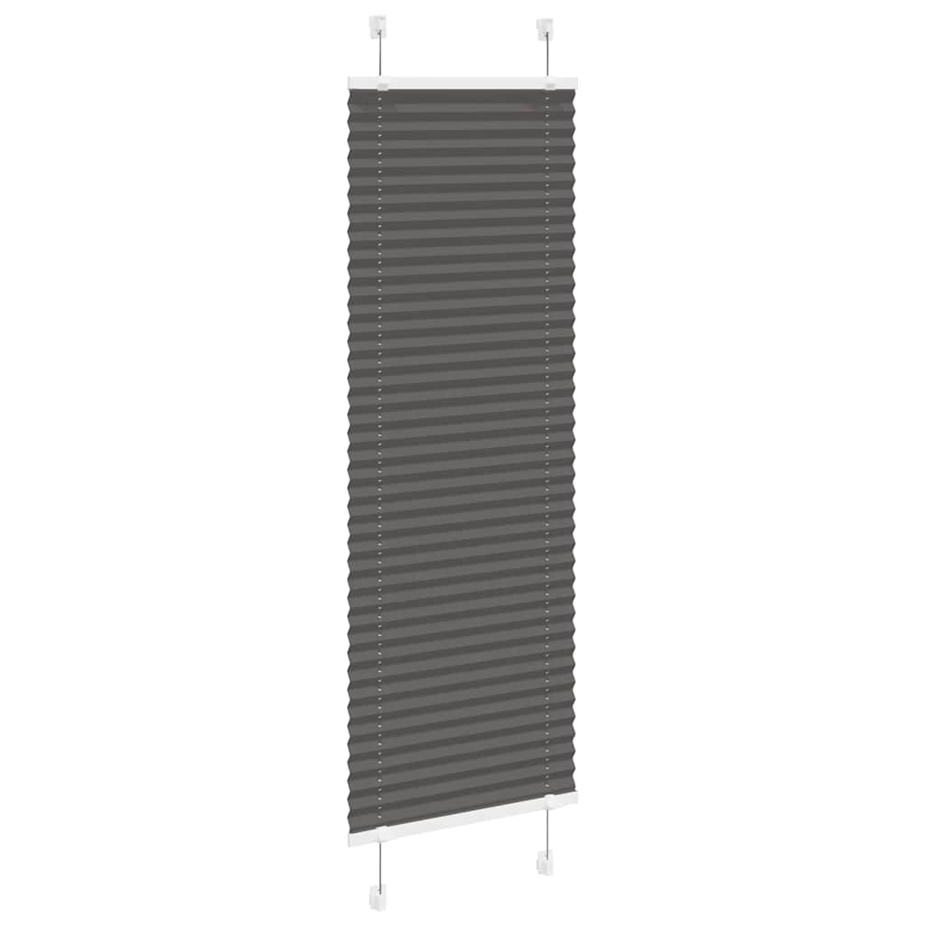 vidaXL Plissee Schwarz 45x100 cm Stoffbreite 44,4 cm Polyester
