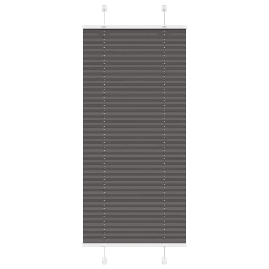 Plissee Schwarz 55x100 cm Stoffbreite 54,4 cm Polyester