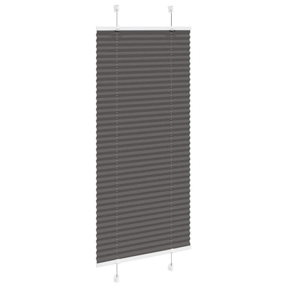 vidaXL Store plissé noir 60x100 cm, largeur du tissu 59,4 cm, polyester