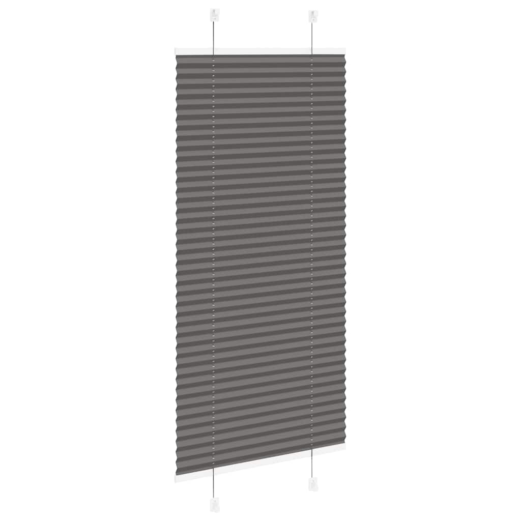vidaXL Store plissé noir 60x100 cm, largeur du tissu 59,4 cm, polyester