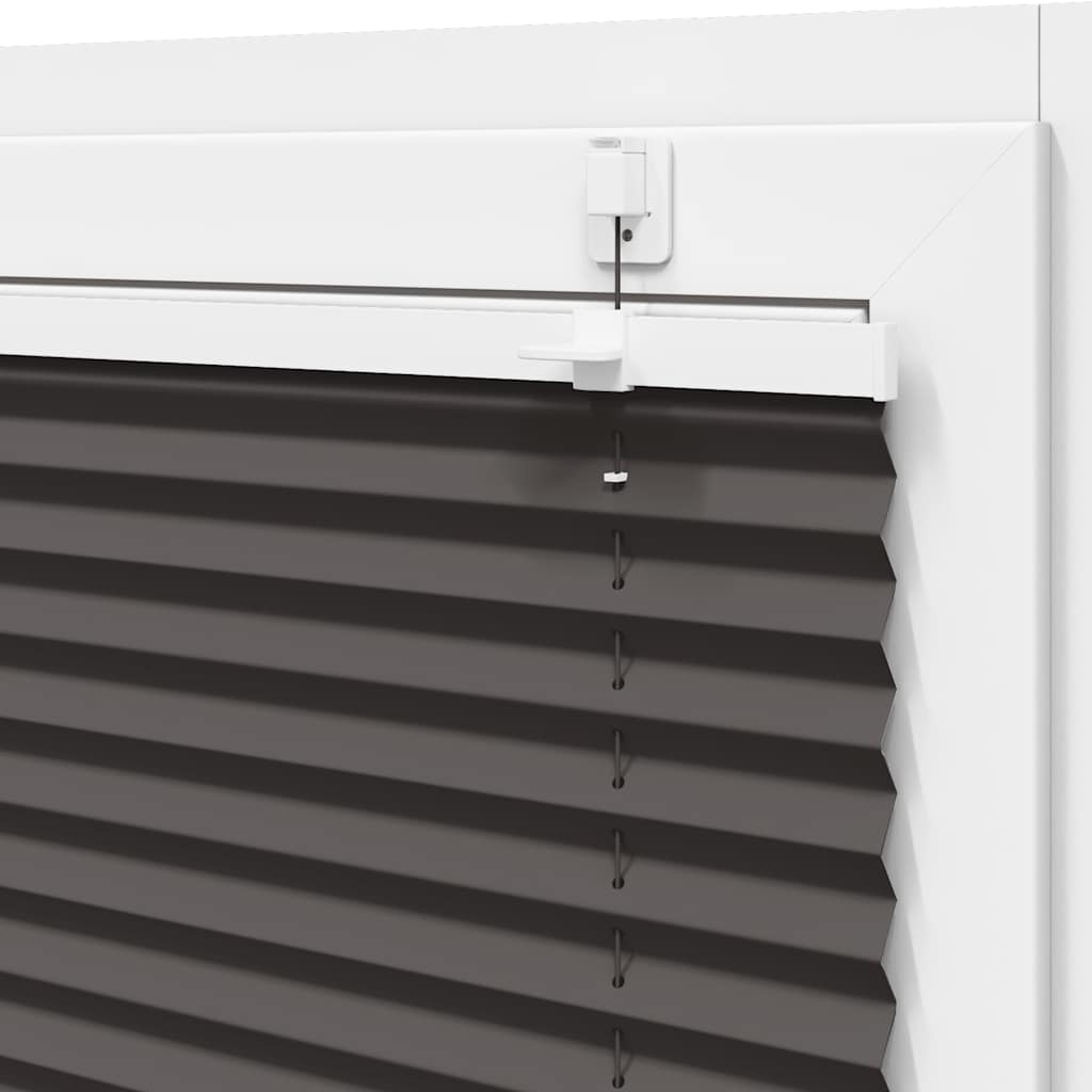 vidaXL Plissee Schwarz 70x100 cm Stoffbreite 69,4 cm Polyester