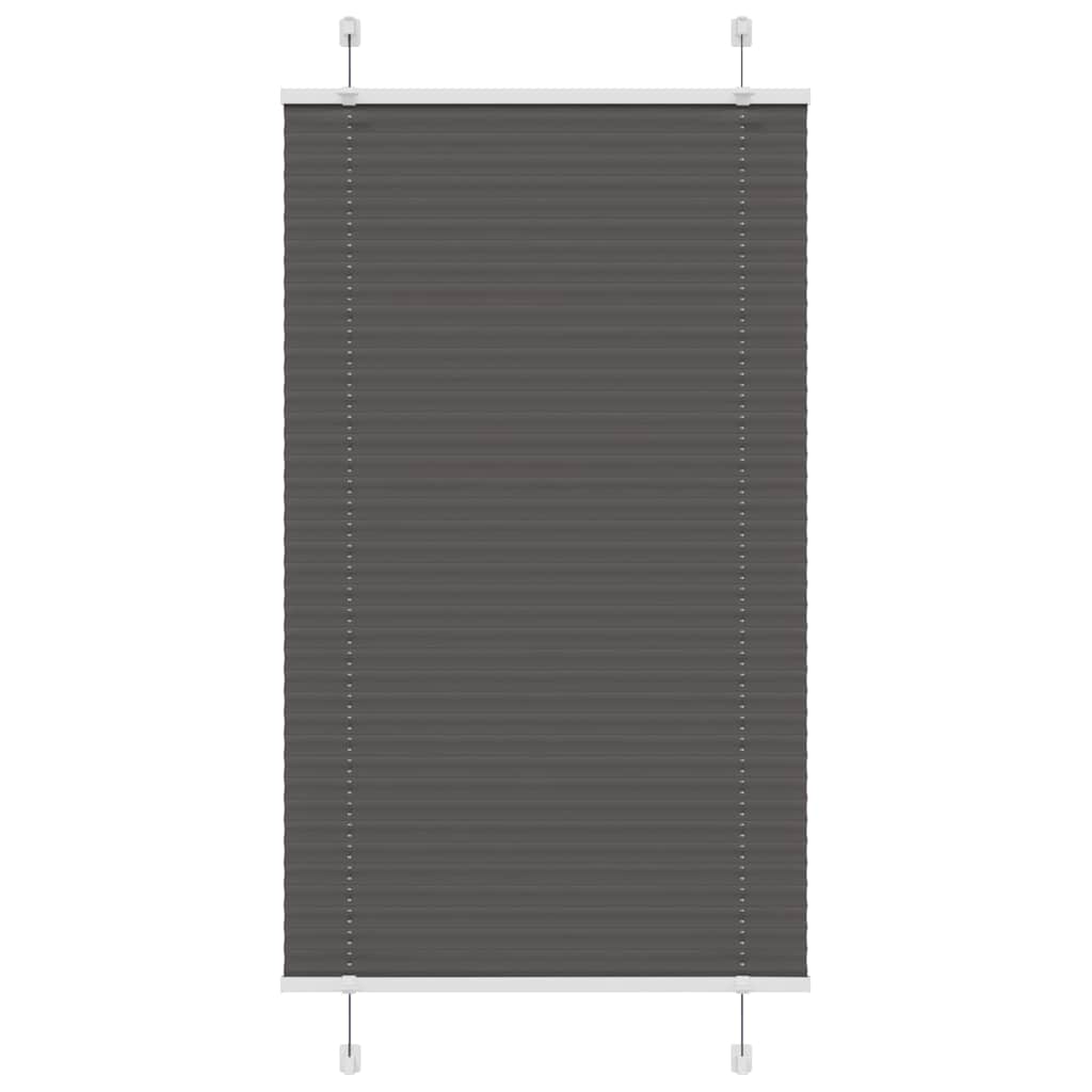 vidaXL Plissee Schwarz 75x100 cm Stoffbreite 74,4 cm Polyester