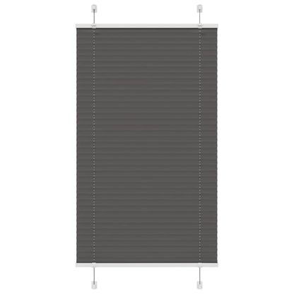 vidaXL Plissee Schwarz 75x100 cm Stoffbreite 74,4 cm Polyester