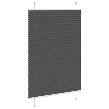 vidaXL Plissee Schwarz 85x100 cm Stoffbreite 84,4 cm Polyester