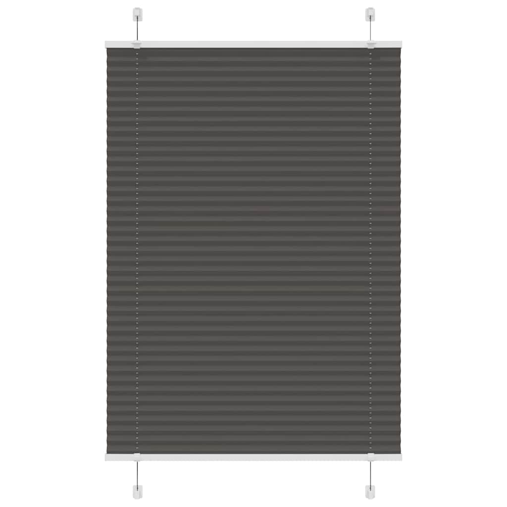 vidaXL Plissee Schwarz 90x100 cm Stoffbreite 89,4 cm Polyester