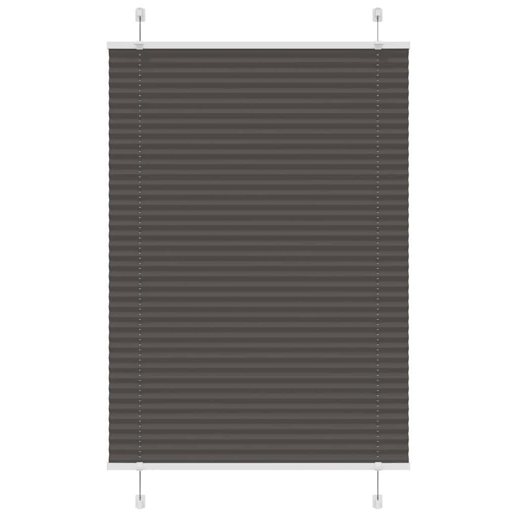 vidaXL Plissee Schwarz 100x100 cm Stoffbreite 99,4 cm Polyester