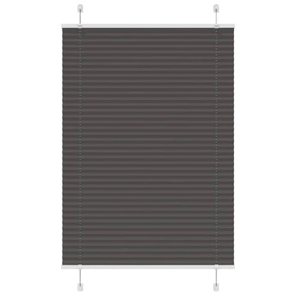 vidaXL Plissee Schwarz 100x100 cm Stoffbreite 99,4 cm Polyester