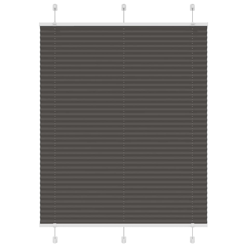 vidaXL Plissee Schwarz 105x100 cm Stoffbreite 104,4 cm Polyester