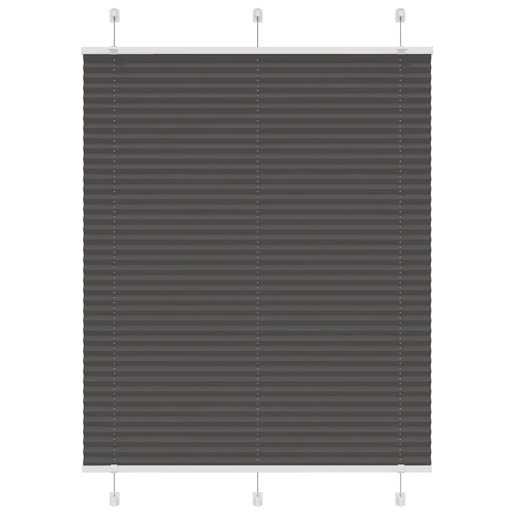 vidaXL Plissee Schwarz 110x100 cm Stoffbreite 109,4 cm Polyester