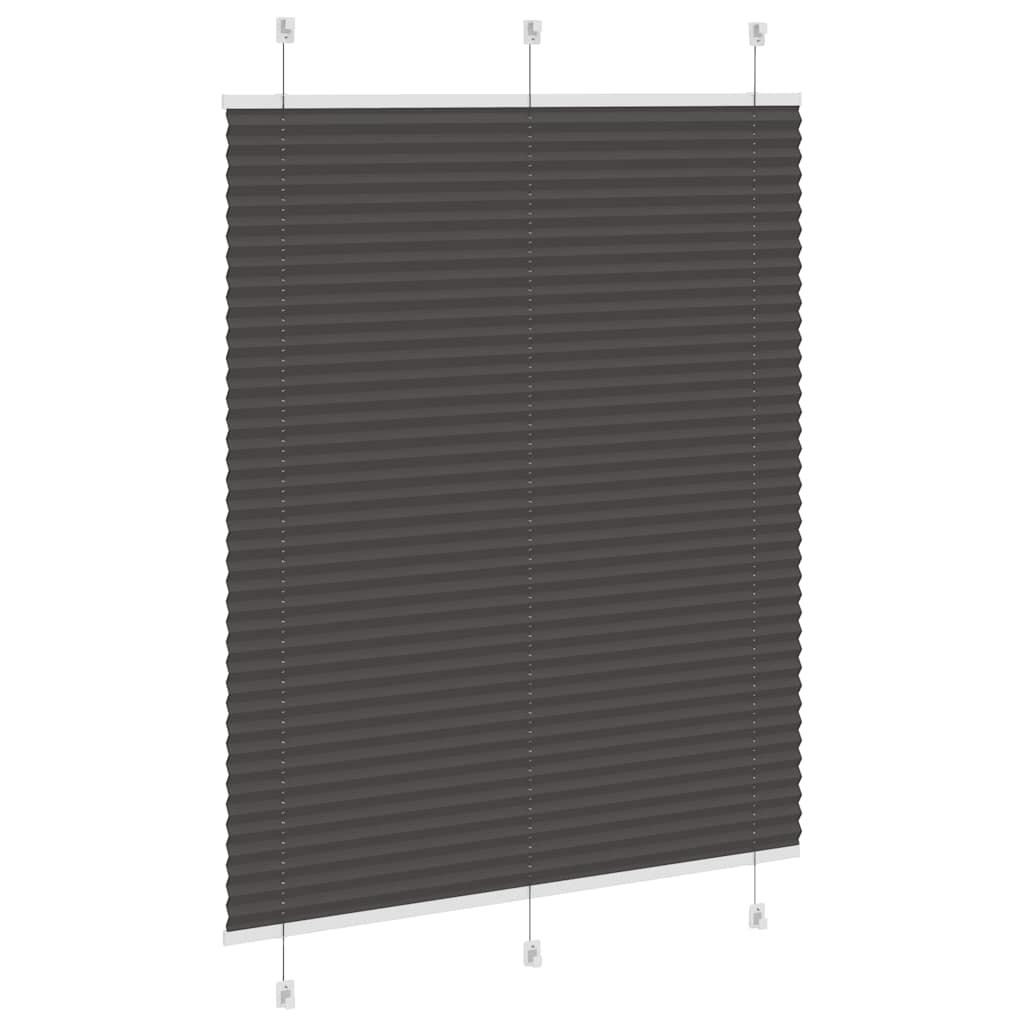 vidaXL Plissee Schwarz 110x100 cm Stoffbreite 109,4 cm Polyester