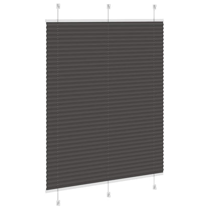 vidaXL Plissee Schwarz 110x100 cm Stoffbreite 109,4 cm Polyester
