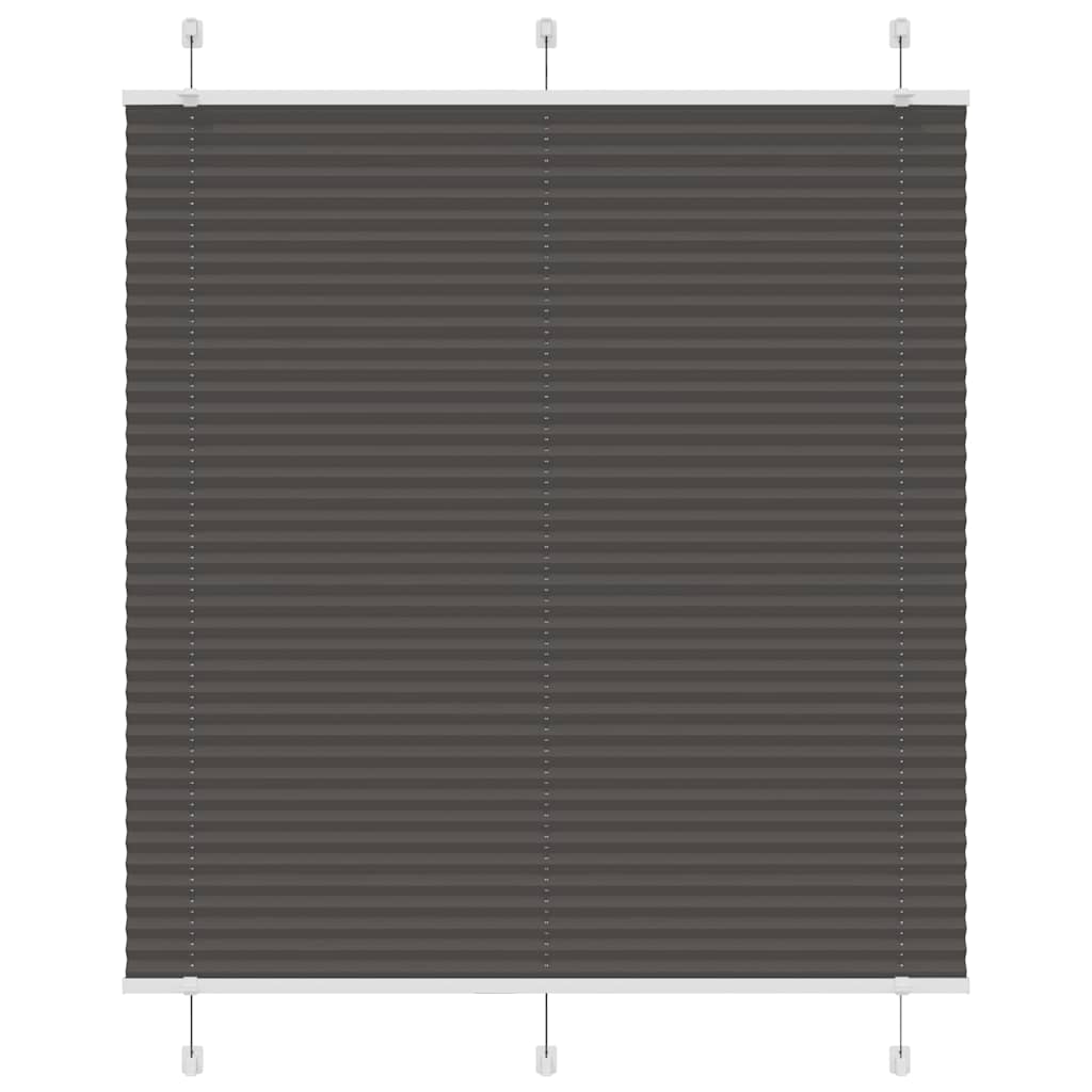 vidaXL Plissee Schwarz 115x100 cm Stoffbreite 114,4 cm Polyester