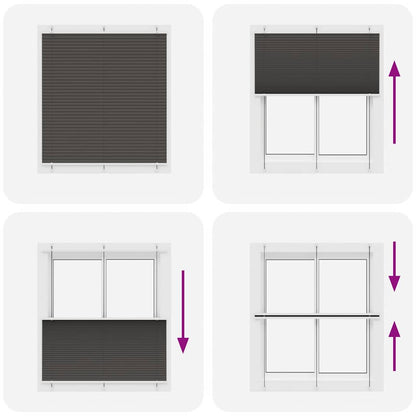 vidaXL Plissee Schwarz 115x100 cm Stoffbreite 114,4 cm Polyester