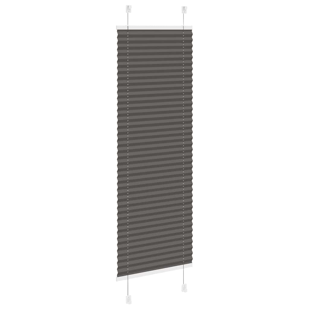 vidaXL Plissee Schwarz 40x150 cm Stoffbreite 39,4 cm Polyester
