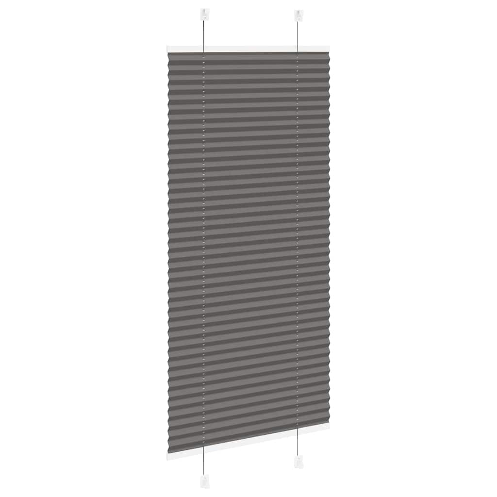 vidaXL Plissee Schwarz 55x150 cm Stoffbreite 54,4 cm Polyester