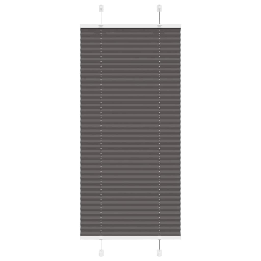 vidaXL Plissee Schwarz 65x150 cm Stoffbreite 64,4 cm Polyester