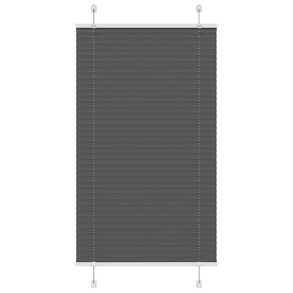 vidaXL Plissee Schwarz 75x150 cm Stoffbreite 74,4 cm Polyester