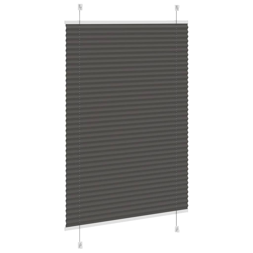 vidaXL Plissee Schwarz 90x150 cm Stoffbreite 89,4 cm Polyester