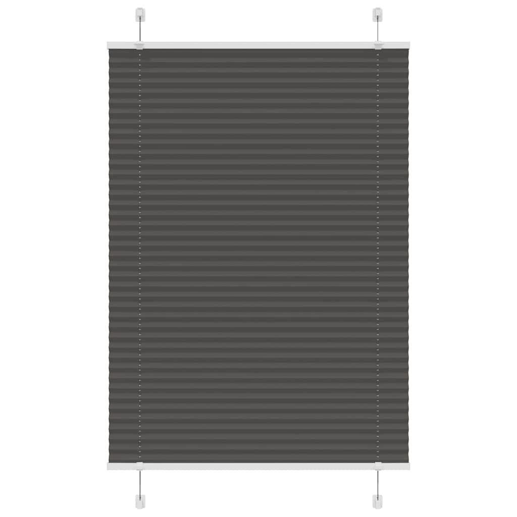Plissee Schwarz 100x150 cm Stoffbreite 99,4 cm Polyester