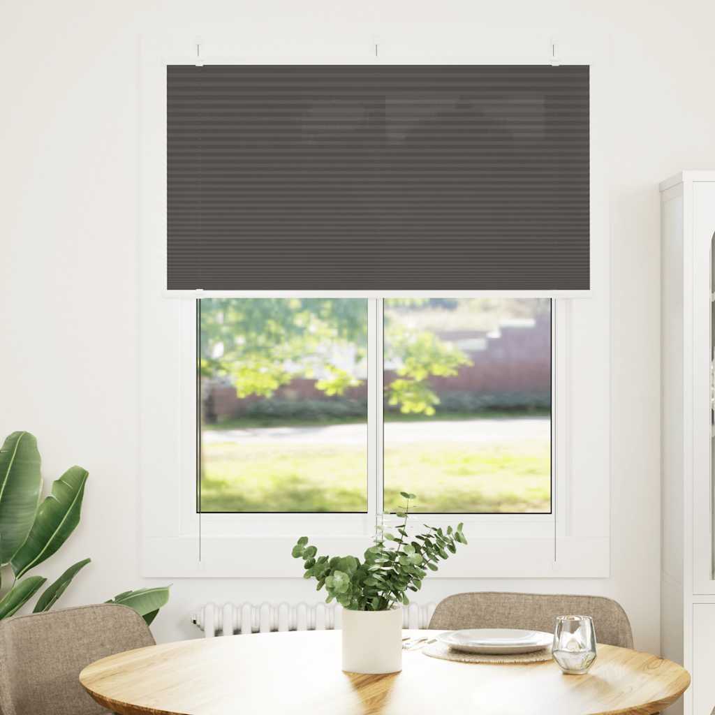 vidaXL Plissee Schwarz 105x150 cm Stoffbreite 104,4 cm Polyester