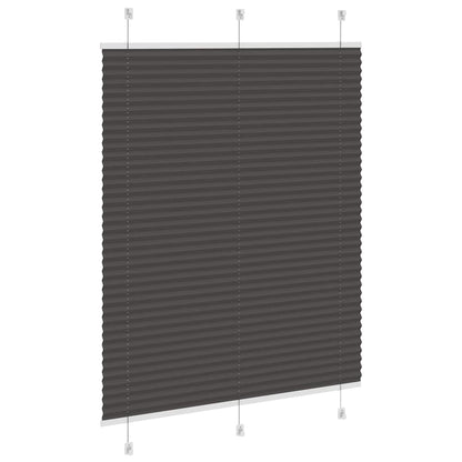 vidaXL Plissee Schwarz 105x150 cm Stoffbreite 104,4 cm Polyester