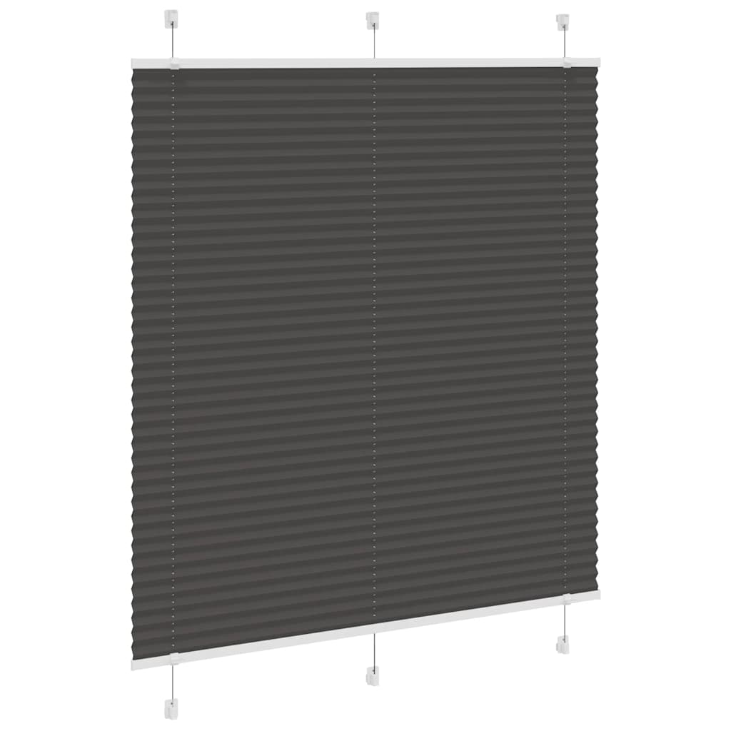 vidaXL Plissee Schwarz 115x150 cm Stoffbreite 114,4 cm Polyester