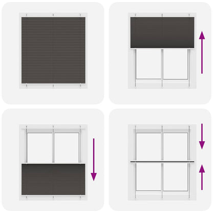 vidaXL Plissee Schwarz 115x150 cm Stoffbreite 114,4 cm Polyester