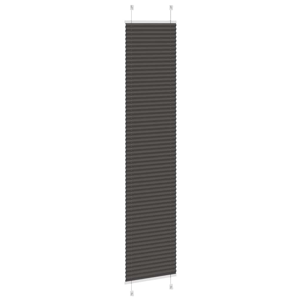 vidaXL Plissee Schwarz 40x200 cm Stoffbreite 39,4 cm Polyester