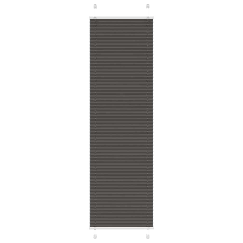 vidaXL Plissee Schwarz 55x200 cm Stoffbreite 54,4 cm Polyester