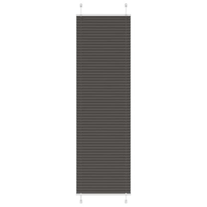 vidaXL Plissee Schwarz 55x200 cm Stoffbreite 54,4 cm Polyester