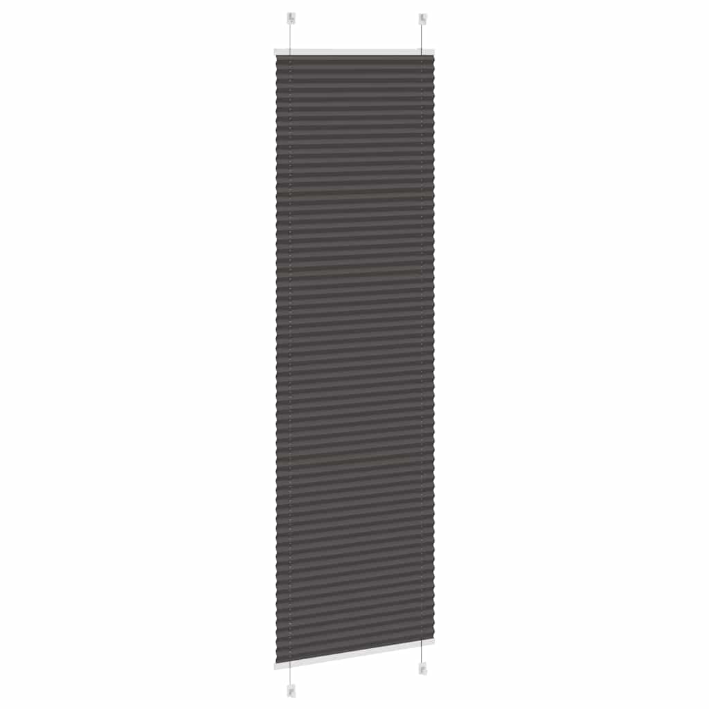 vidaXL Plissee Schwarz 55x200 cm Stoffbreite 54,4 cm Polyester