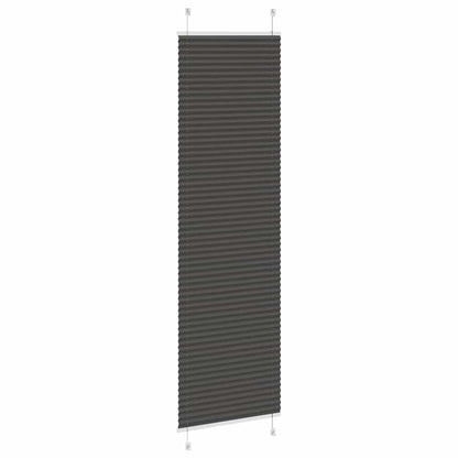 vidaXL Plissee Schwarz 60x200 cm Stoffbreite 59,4 cm Polyester