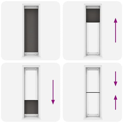 Plissee Schwarz 60x200 cm Stoffbreite 59,4 cm Polyester