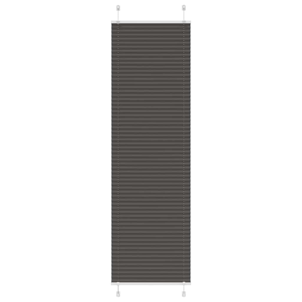vidaXL Plissee Schwarz 65x200 cm Stoffbreite 64,4 cm Polyester