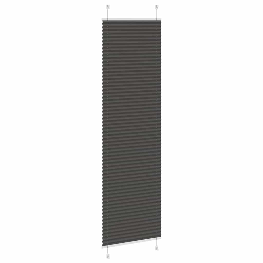 vidaXL Plissee Schwarz 65x200 cm Stoffbreite 64,4 cm Polyester