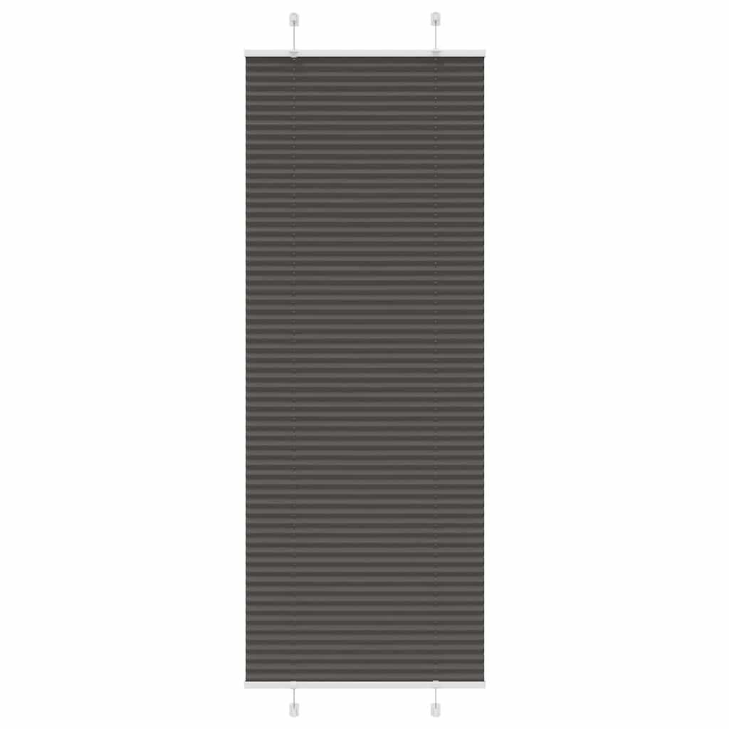 vidaXL Plissee Schwarz 80x200 cm Stoffbreite 79,4 cm Polyester