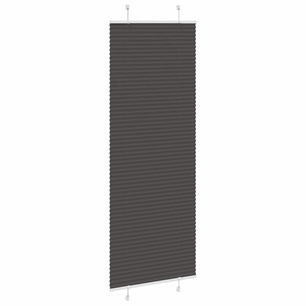 vidaXL Plissee Schwarz 80x200 cm Stoffbreite 79,4 cm Polyester