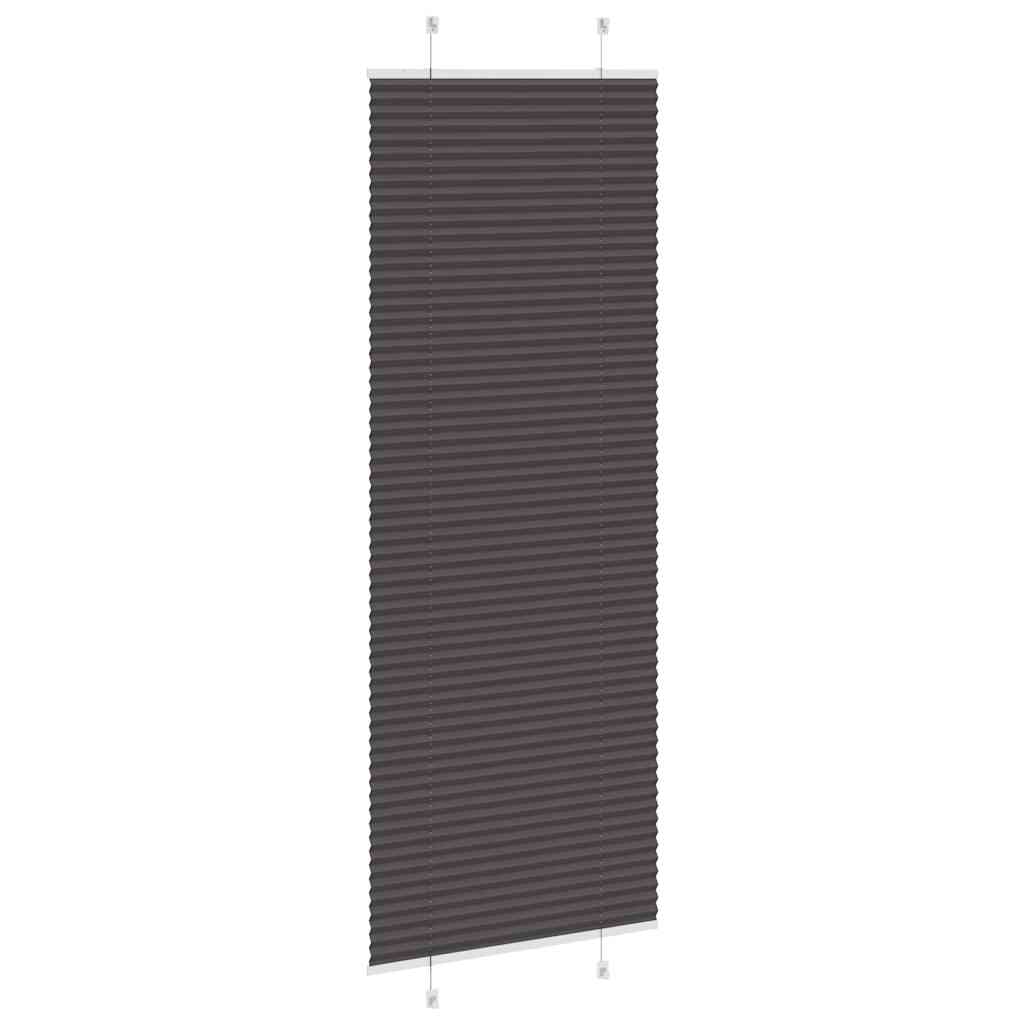 vidaXL Plissee Schwarz 80x200 cm Stoffbreite 79,4 cm Polyester