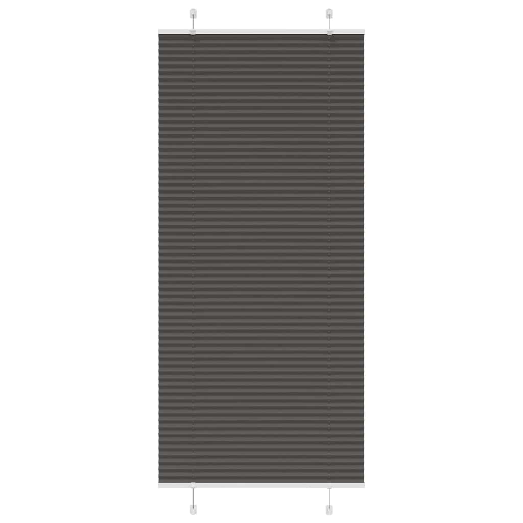 Plissee Schwarz 95x200 cm Stoffbreite 94,4 cm Polyester
