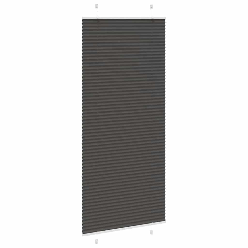 vidaXL Plissee Schwarz 100x200 cm Stoffbreite 99,4 cm Polyester